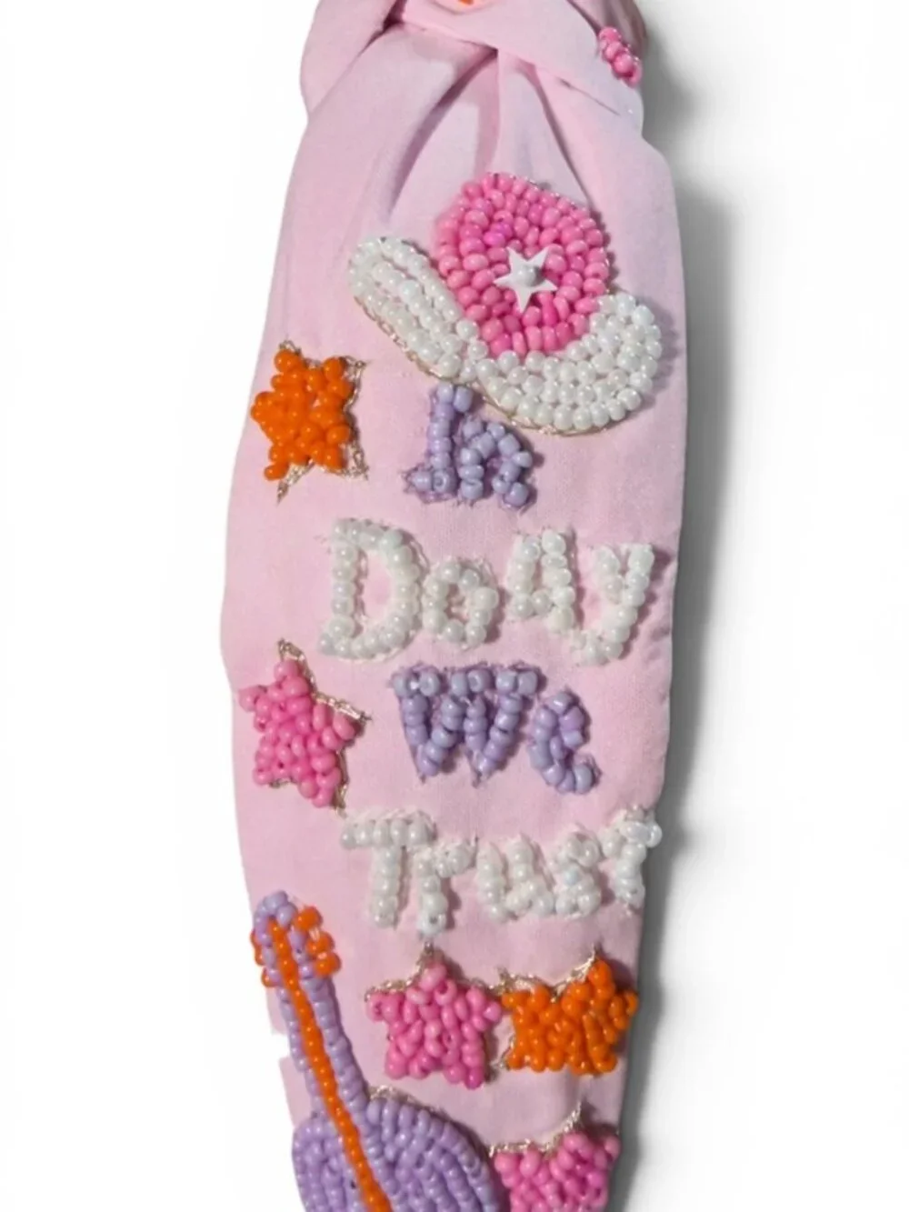 In Dolly We Trust Beaded Headband New